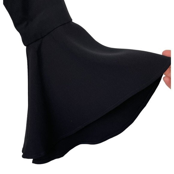 Bardot Arabella Bodycon Flounce Sleeve Black Dress US 4 Cocktail Wedding Party - Picture 5 of 10